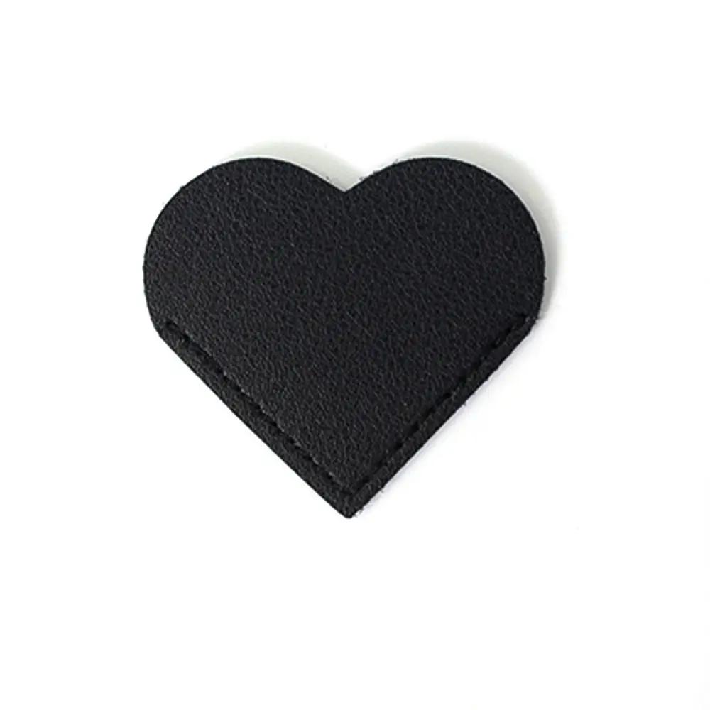 Mini Heart-shaped Corner Page Marker Vintage Handmade Leather Bookmark Creative Durable Book Page Marker Students