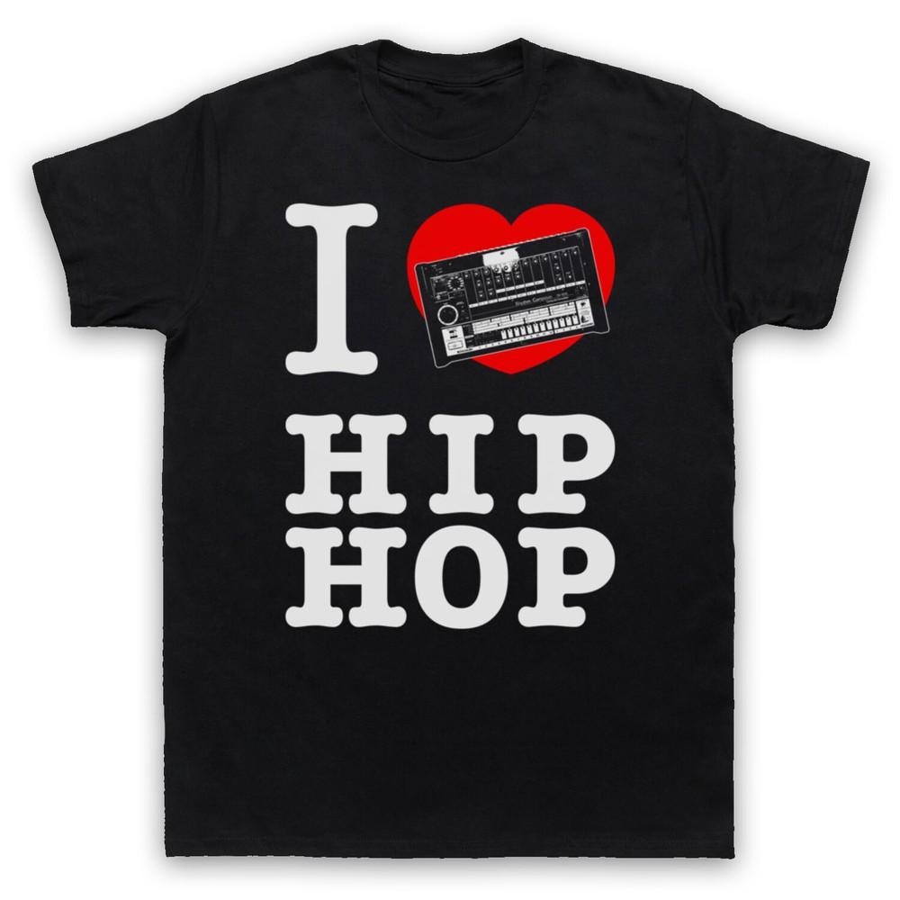 Я Люблю Хип-Хоп 808 Драм-Машина Ретро Музыкальная Сцена Мужская и Женская Футболка S