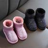 Children'S Sequin Snow Boots Warm Thick Cotton Shoes For Princess Girls Flat Casual Shiny Shoes Toddler Baby Or Kids Skiing Boot