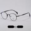 2026 Men's Artistic Japanese Retro Round Metal Glasses Frame with Engraved Floral Pattern