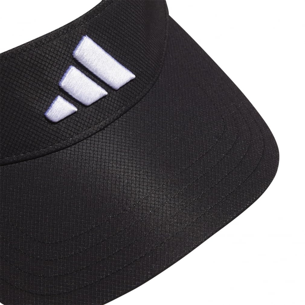 Adidas Golf Golf Visor with Side Logo, White/Green Sparkle