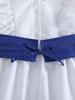 Autumn 2025 Girls' Long Shirt Dress and Pants Set with Belt