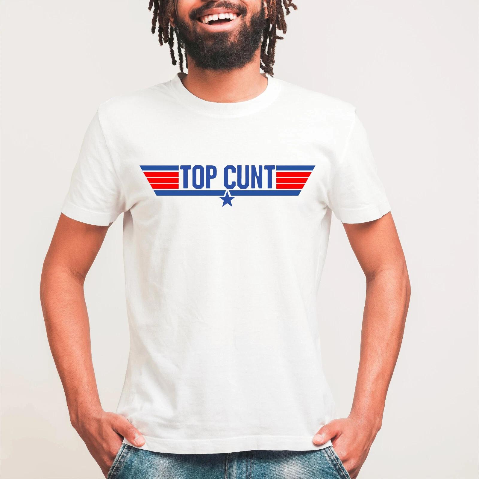 Top C*nt Unisex Retro T-Shirt, Funny Parody Rude Adult Humour Stag Do Hen Tee L