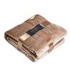 Pure Color Glossy Flannel & Velvet Coral Fleece Leisure Gift Blanket