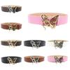 Lady Belt Elegant Skinny Waist Belt for Dress Skinny Belt Butterfly Buckle