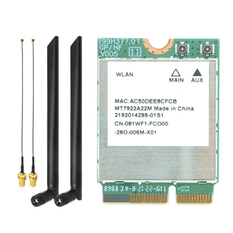 MT7922 WiFi 6E Card 6GHz/5GHz/2.4GHz  Triple Band Networking Adapter Bluetooth-Compatible 5.2 M.2 Interface