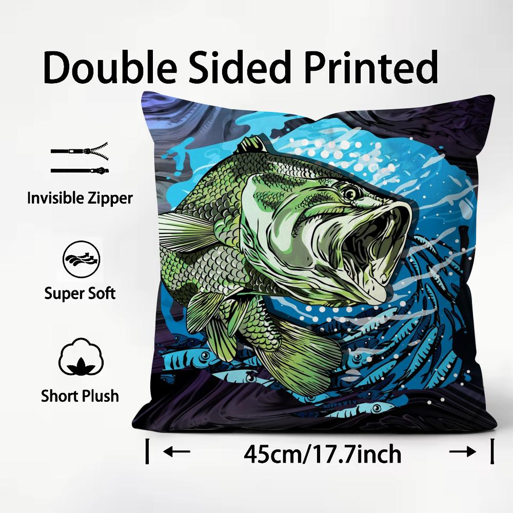 Popular Gear Brand BBerkleys Cushion Cover Plush Fabric Soft DoubleSided Printed Sofa Warm Winter Home Child Gift Pillow Case