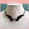 Vampire Bat Wings Necklace With Alloy Pendant And Cross Chain For Gothic Fashion Fans