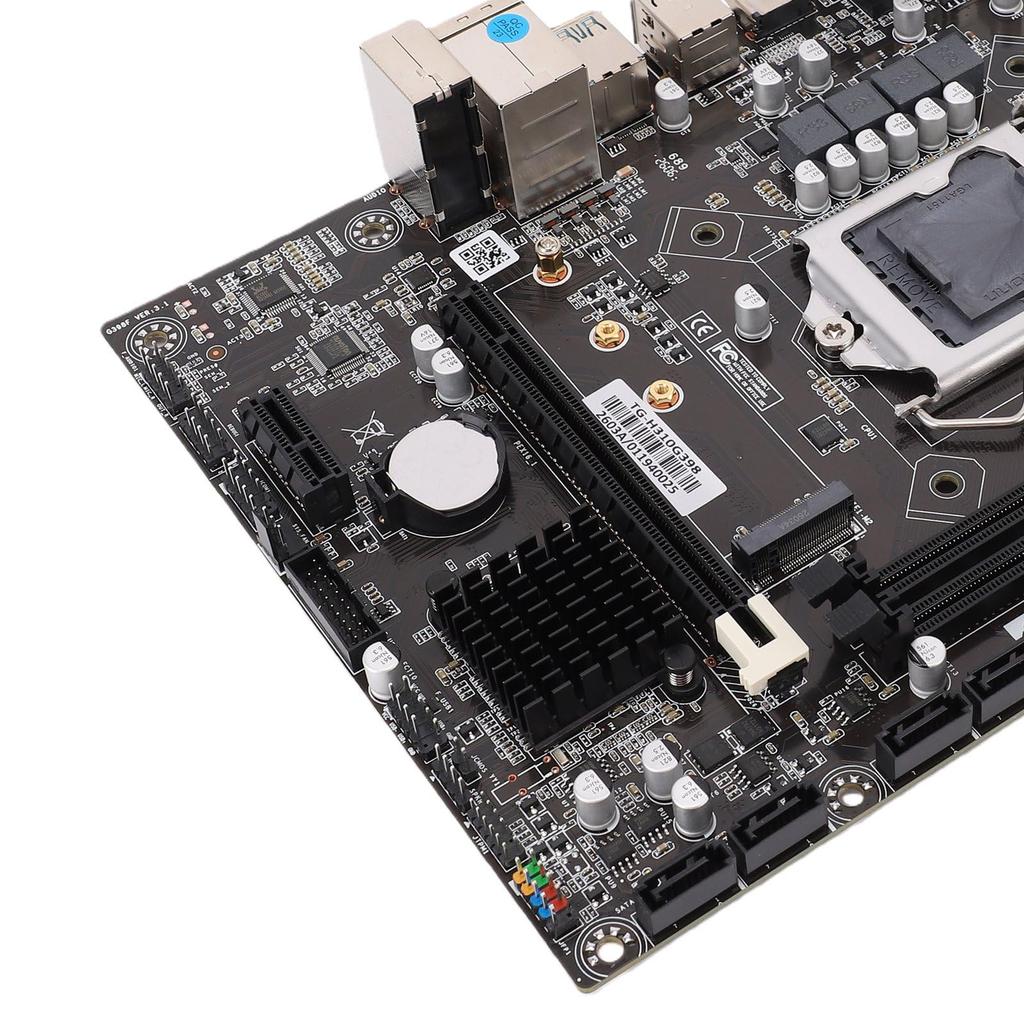 H310 LGA1151 Desktop Computer Motherboard, Micro ATX DDR4 Gaming Motherboard, NVMe M.2, 6Gb, USB 3.0, DVI, HDMI, VGA Interfaces