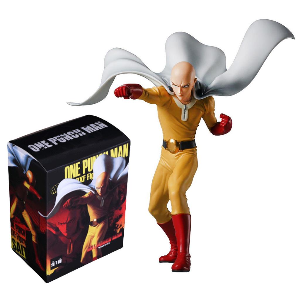 Figura de Anime ONE PUNCH-MAN Saitama em Pose de Luta de 14CM Brinquedo Periférico de PVC Colecionável Escultura Pequena Decoração de Mesa