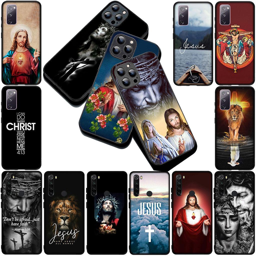 Cover Jesus Cross God Phone Case for Samsung Galaxy S22 S21 S20 FE Ultra Plus A07 A17 A15 A16 A25 A57 A37 Casing