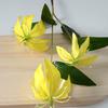 Artifical Lily Flower with 3 Heads Full Bloom And Leaves Long Stem Faux