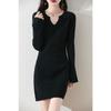 Women's Cashmere Dress Qinghe Cashmere 30% Cashmere 70% Wool Autumn and Winter Cashmere Skirt Soft and Warm