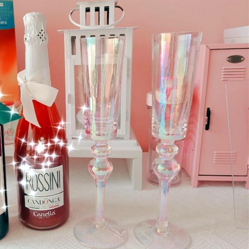 LISM Iridescent Rainbow Champagne Flute