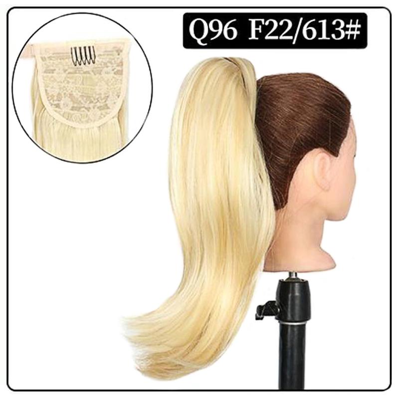 MERISIHAIR Women Natural Ponytail 18 Inch Synthetic Elastic Wrap-around Wig Clip Multi-color Ponytail Synthetic Fiber Hairpiece Daily Use