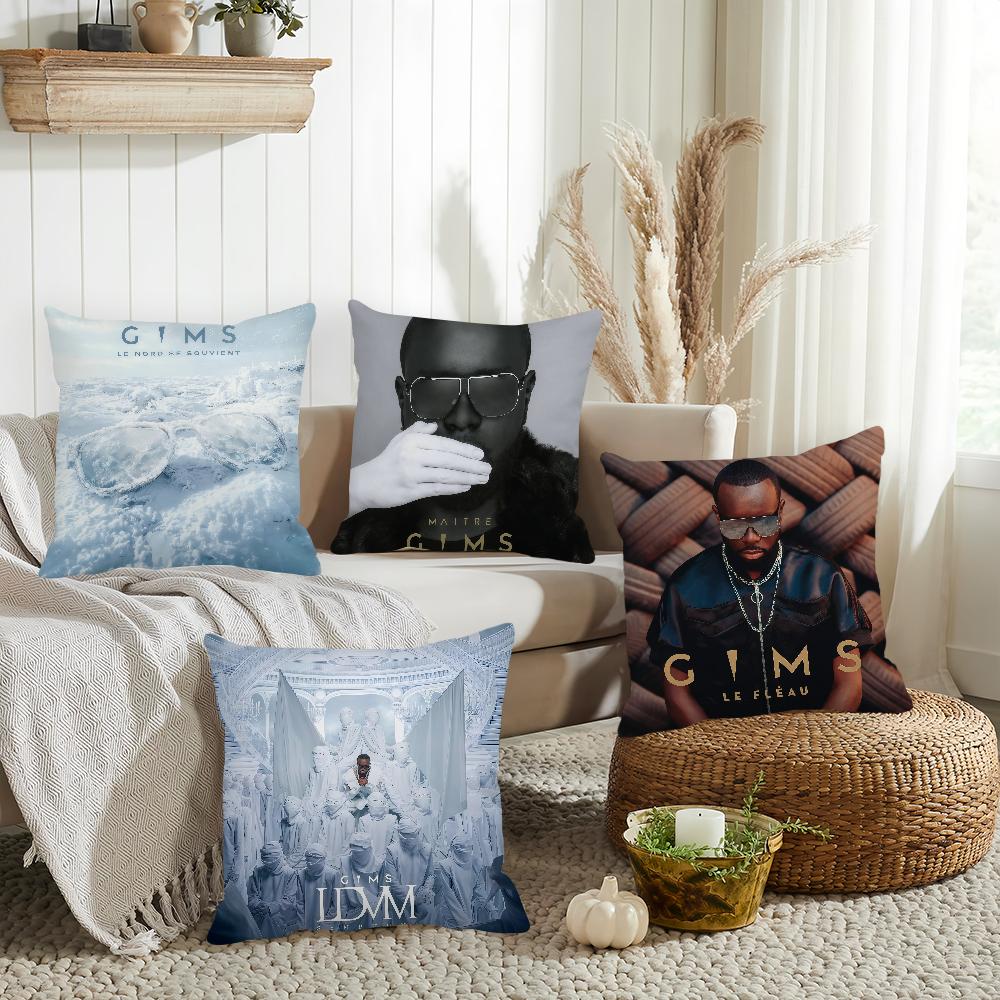 Hip Hop Rapper GIMS Pillow Case Suitable For Bedrooms Living Rooms Cars Home Decoration