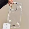 Three-Dimensional Glitter Bow Back Clip Mobile Phone Case For Iphone16Pro Messenger Chain Strap Apple 15 Diamond X