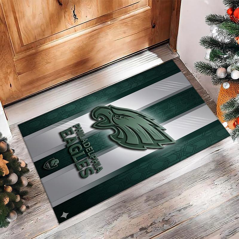 Philadelphia Eagles Kristall Samt Teppich Weich Anti?Rutschfeste Fußmatte Bequemer Wohnzimmer Schlafzimmer Dekor Teppich