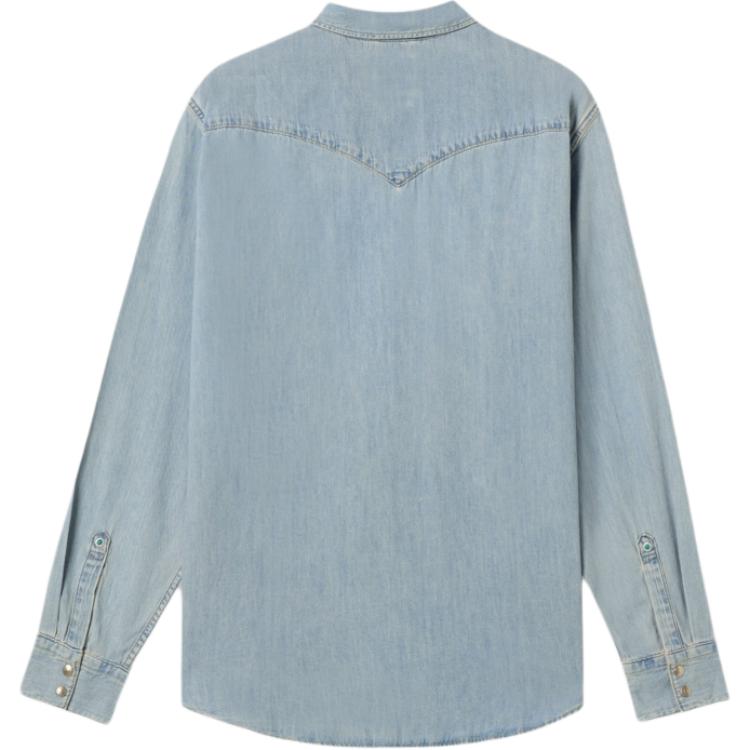 Levis Neformální Pohodlná Jednoduchá Francouzská Džínová Košile s Dlouhým Rukávem Pánské košile 004KH-0000