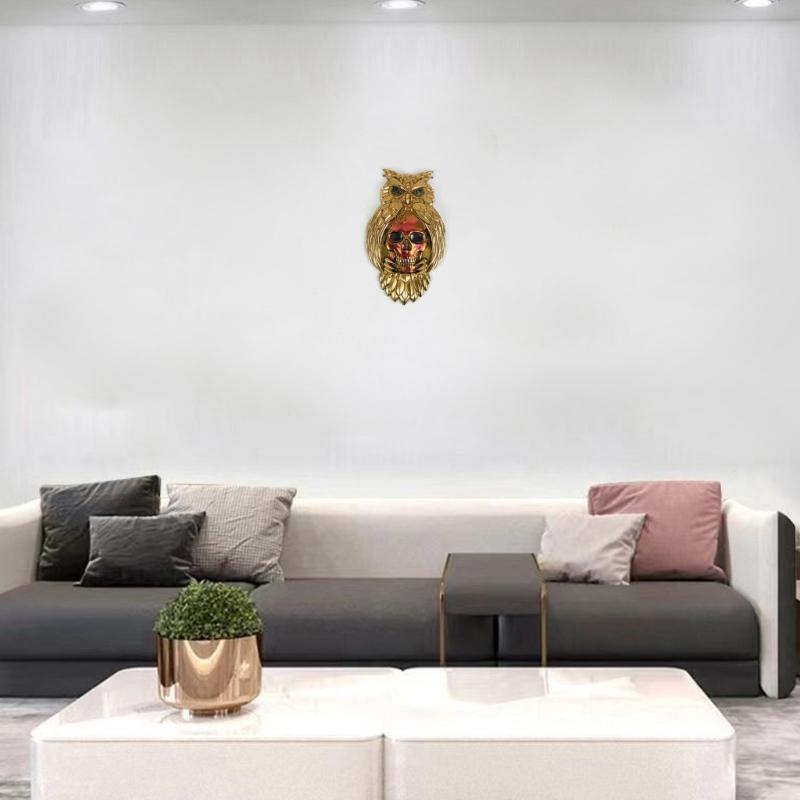 Semi-stereoscopic Owl Skull Wall Ornaments Drop Glue Mold Diy Wall Pendant Desktop Decoration Epoxy Silicone Mold