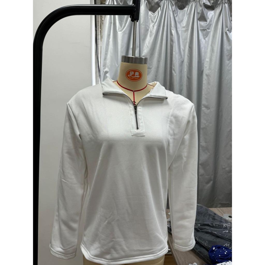 Herren Outdoor T-Shirt mit Reißverschlusstasche, einfarbig, Stehkragen, langen Ärmeln