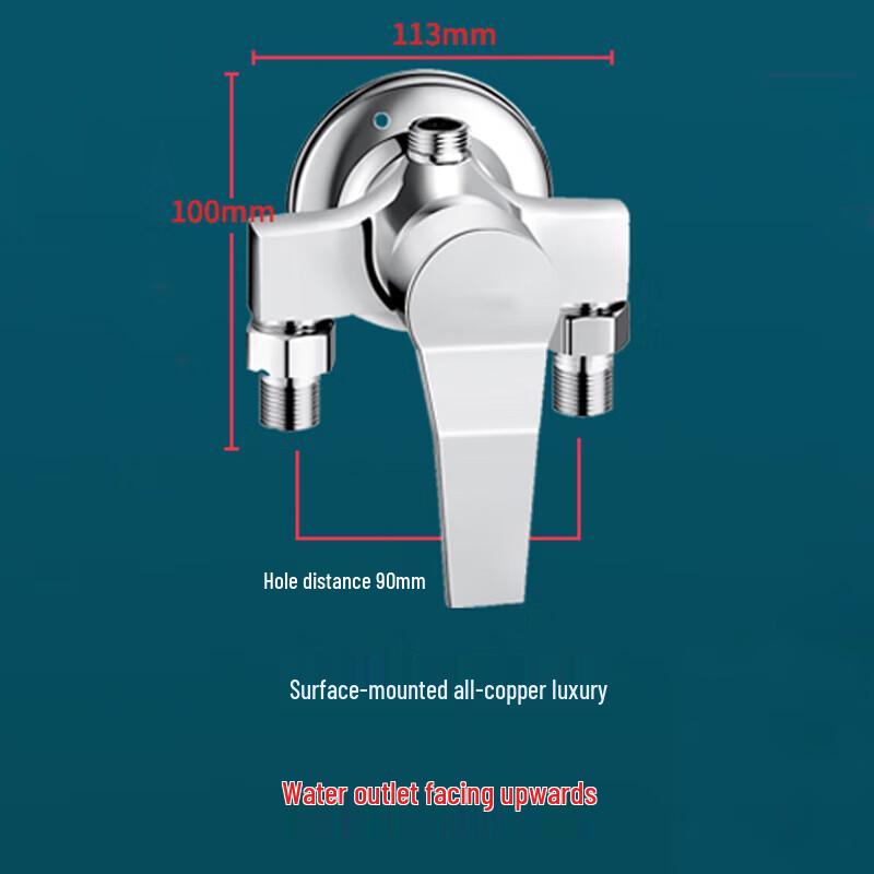 WDOFS All-Copper Exposed Shower Mixer Faucet