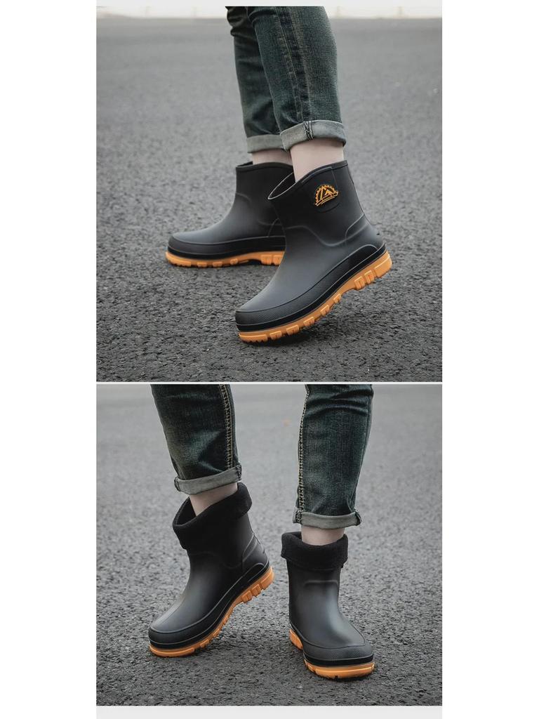 Men's Waterproof Non-Slip Mid-Tube Fashion Rain Boots