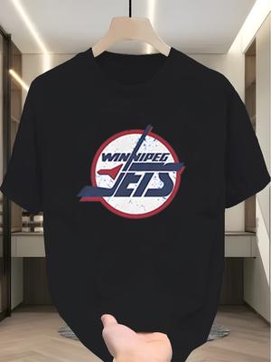 Men'S Fashion Trend T-shirt | Ice Hockey Team Emblem Theme Print Top