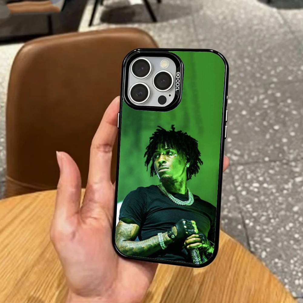 Rapper YoungBoy Never Broke Again   Phone Case For iPhone17,16,15,14,13,12,11 Plus,Pro Max Colored Silver Plated Inside Cover