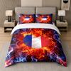 3Pcs Bedding SetFrance Football Soft Bed Sheet and Two Pillowcases Home Bedroom Decor