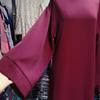 Modisches Muslimisches Kleid mit Langen Ärmeln Einfarbig Elegante Modest Wear Kleidung für Damen Schnürung Türkei Kaftan Eid Roben