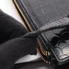 Used Salvatore Ferragamo Gancini crocodile embossed Tote Bag leather Black Used Women