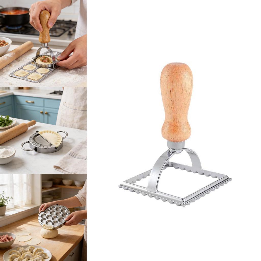Italian Pasta And Dumpling Making Set With Wooden Tools For Home Kitchen Cooking