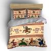 Dancers, drums, tribal patterns. Print Bedding Set 1 Duvet Cover 2 Pillowcases for Adult and Children Luxury Gift Full Size