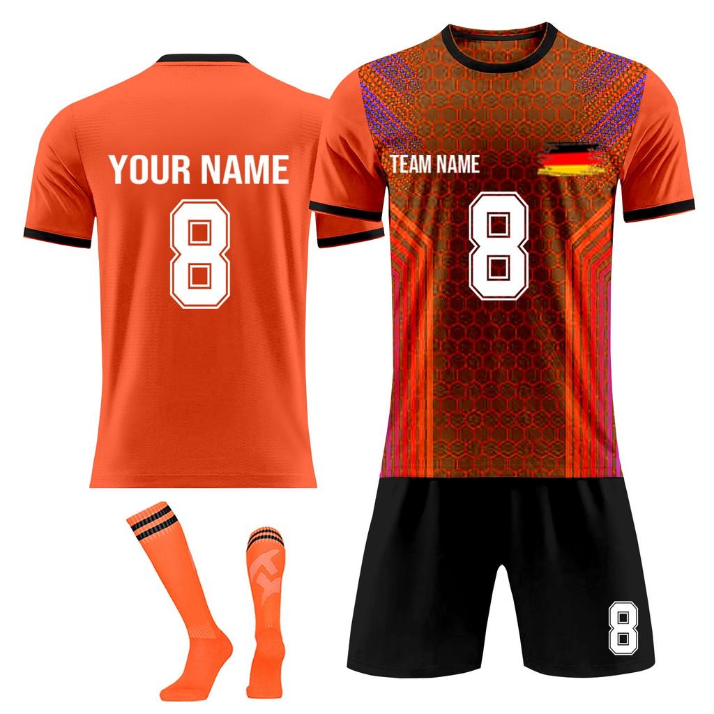 Personalised Shirts Kit Mens Girls With Name Number Custom Football Jerseys For Boys Training Suit