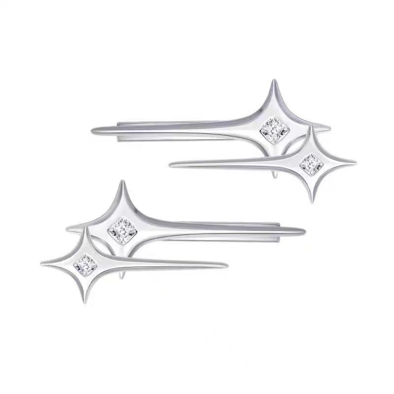1pc Sweet And Cool Spicy Girl Star Hair Clip, Niche Design With Cool And Cool Edge Clip, High-End And Versatile Bangs Clip Hair Accessory
