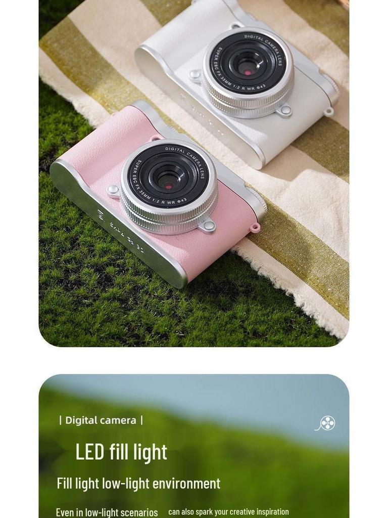 Zhao Lusi 9600W Pixel Dual Lens Cute Retro Digital Camera with Mobile Upload Capability for Students