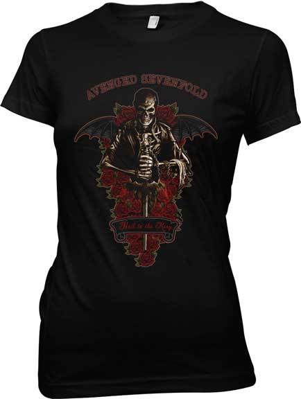 

AVENGED SEVENFOLD - Roses Skeleton S,M,L,XL Новый женский топ Футболка M