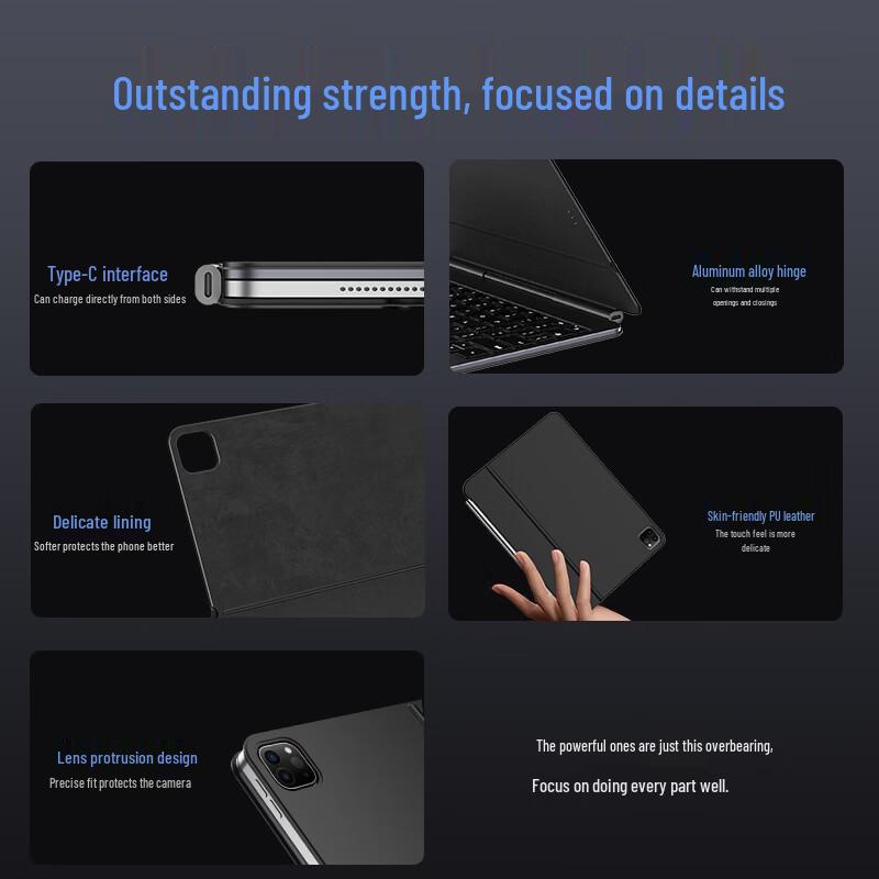 Jingshan Magnetic Magic Keyboard Case for iPad