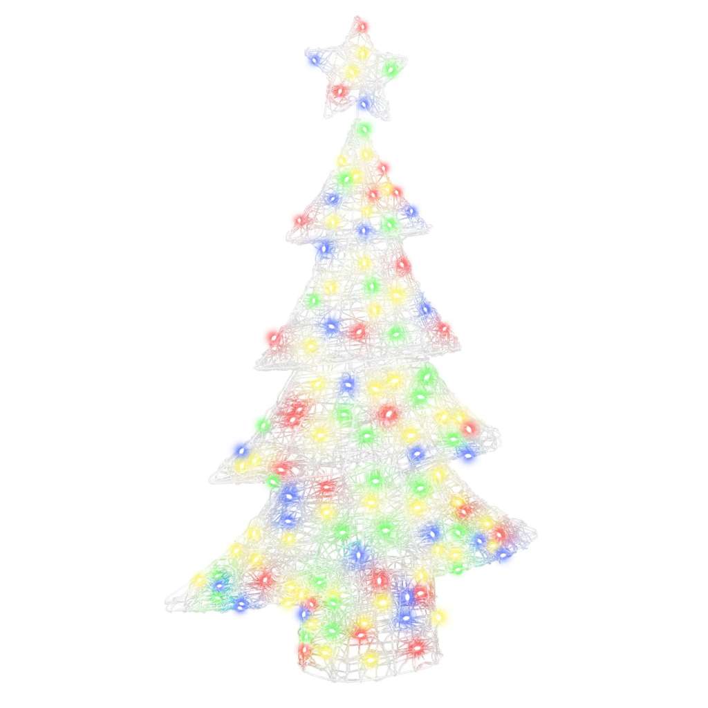 Christmas Tree with 100 Multicolor LEDs 120 cm Acrylic