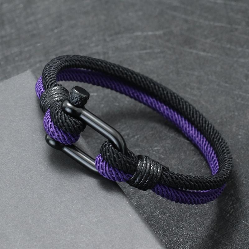 New In Men Bracelet Rope Ukrainian Symbol Braclet Bicolor Matching Macrame Braslet Festival Accessories Brazil Pulseras Homme