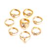 Jewelry Articulated Ring Fashion Diamond Set 8-Piece Ring Set