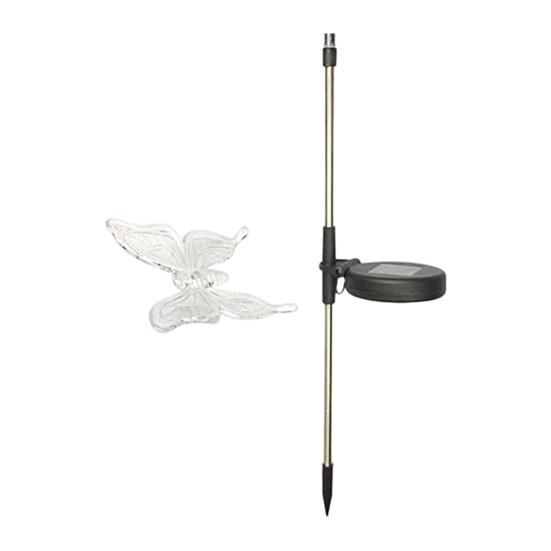 Lawn Lamp Solar LED Outdoor Decor Light Stainless Steel Color Changing Garden Light