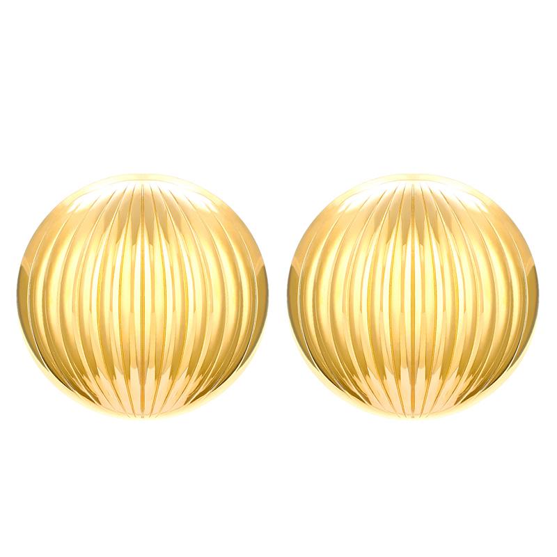 Stainless Steel Round Drop Earrings for Women Exquisite Exaggerated Textured Dangle Earrings Retro Casual Versatile Jewelry Gift