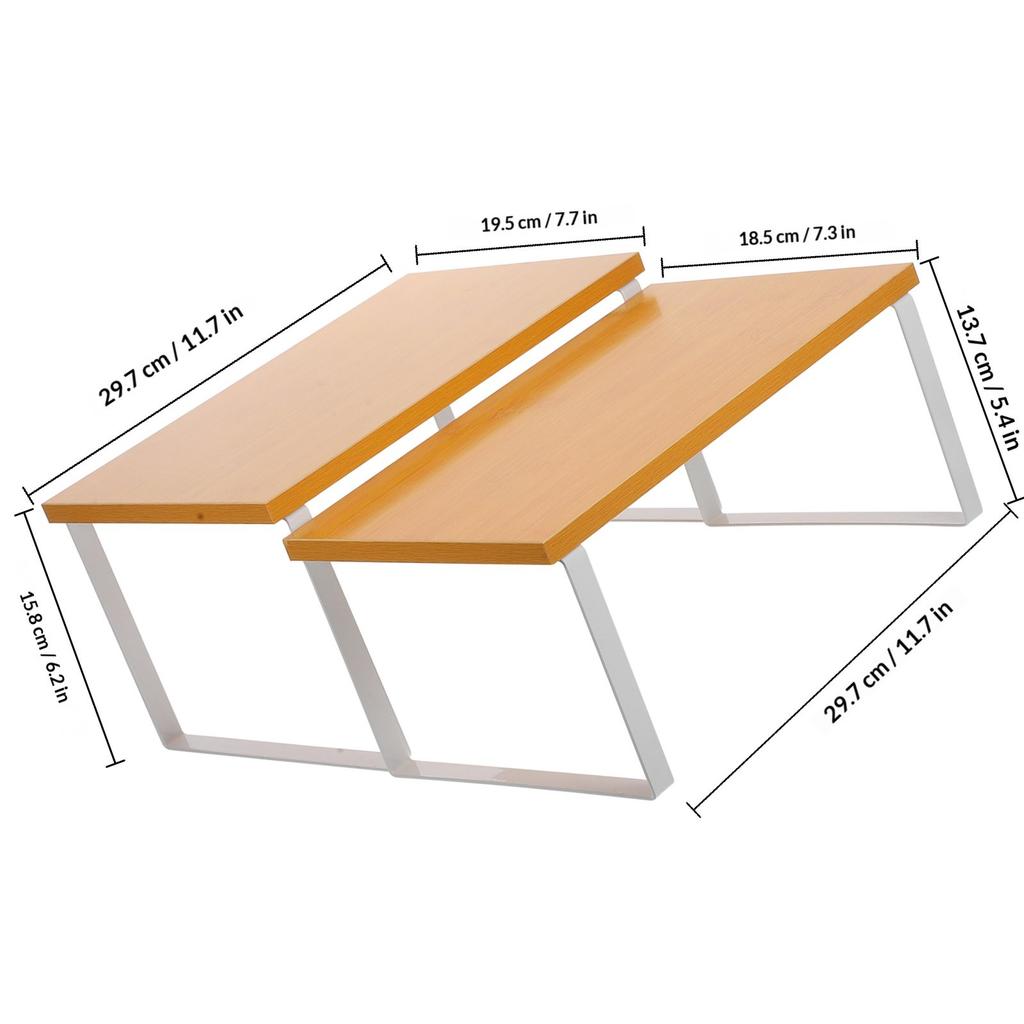 Versatile Wood Shelf for Kitchen Cabinet Desktop Countertop Spice Organizer Multifunctional Space Saving Clutter Free Design