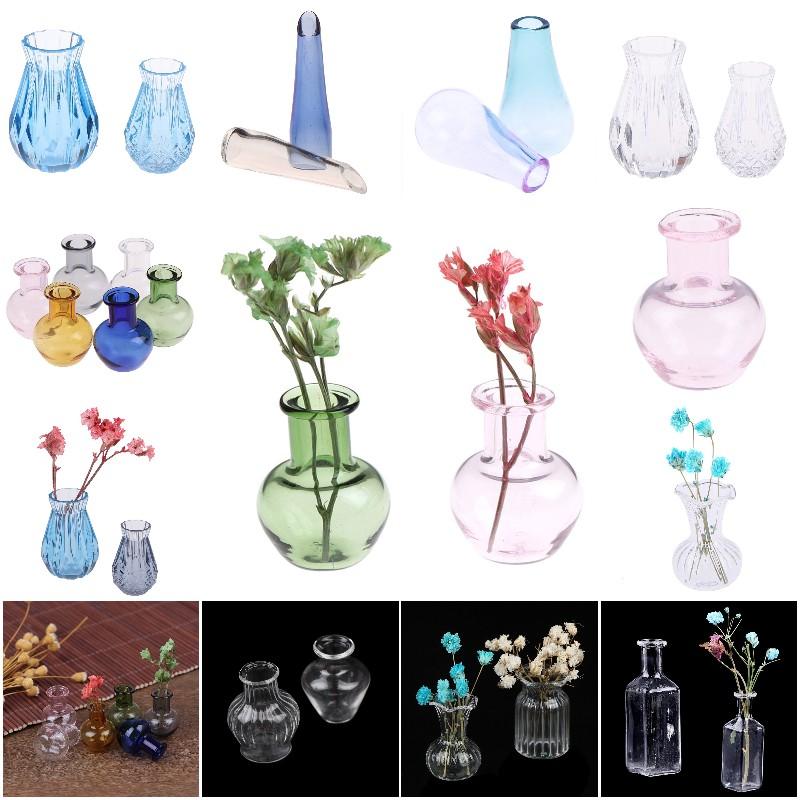 Perfect 1:12 Dollhouse Miniature Glass Vase Transparent Storage Jar Flowerpot Home Garden Decor Handcrafted Accessories