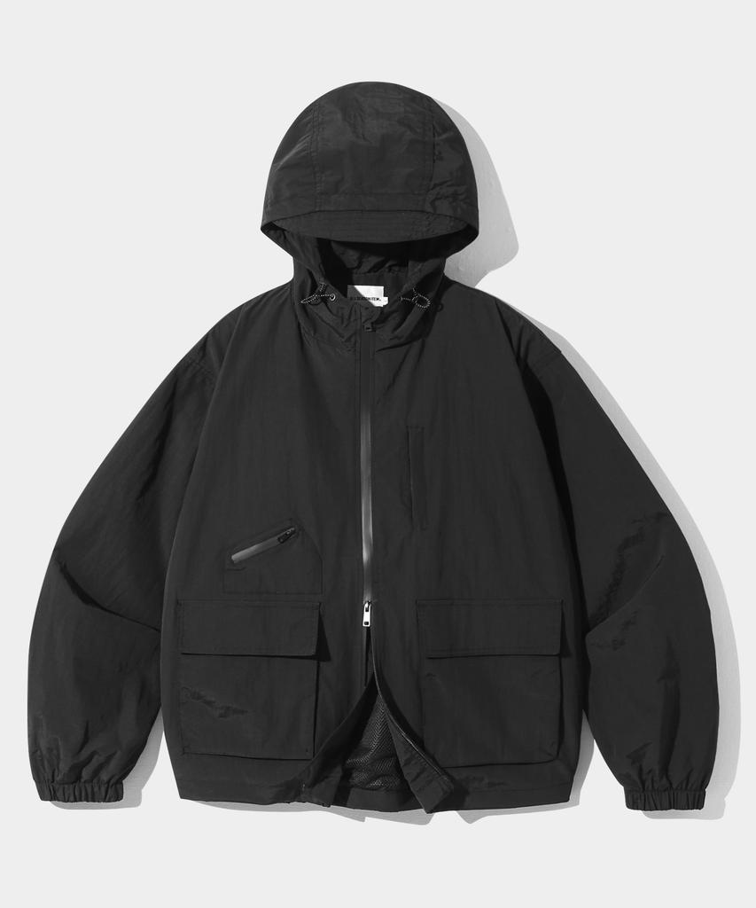 Dimitri Black Asi 2Way Authentic Hooded Windbreaker Jacket_Black