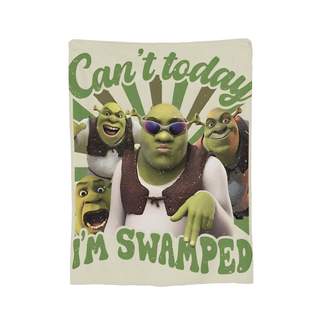 Funny  S-Shreks Pattern Blanket Cover  Plush Throw Blanket Summer Air Conditioning Decoration Ultra-Soft Warm Bedsprea,