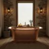 Straight Base Copper Bathtub Nickel Inside
