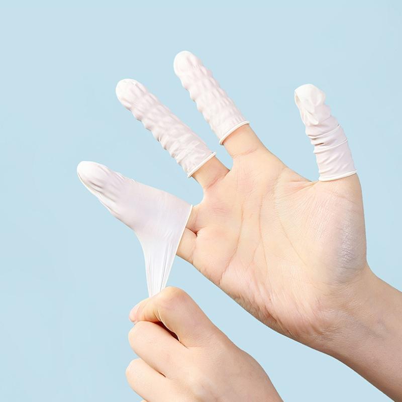 Disposable Finger Cover – Latex Beauty Finger Sleeve – Non-slip Thickened Rubber Finger Cap